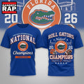 Florida Gators NCAA Road to Glory 2026 Football Champions 3D Shirt Hoodie T-Shirt