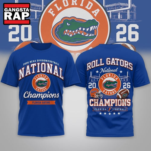 Florida Gators NCAA Road to Glory 2026 Football Champions 3D Shirt Hoodie T-Shirt