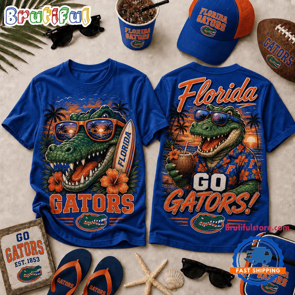 Florida Gators NCAA Summer Tropical Mascot Unisex 3D Shirt