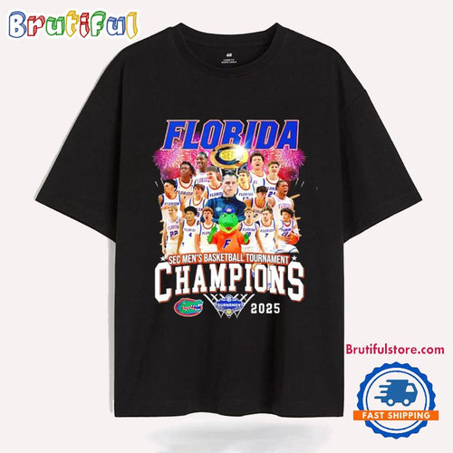 Florida Gators SEC men’s basketball Tournament Champions 2025 All Team T Shirt