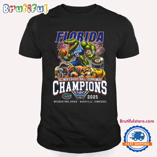 Florida Gators Sec Men’s Basketball Tournament Champions 2025 New T Shirt