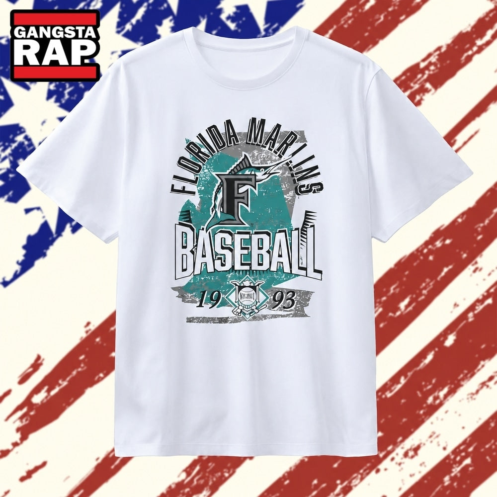 Florida Marlins Baseball 1993 National League Retro T Shirt