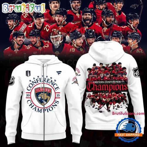 FLORIDA PANTHERS 2025 Eastern Conference Champions Limited Edition Hoodie T-Shirt