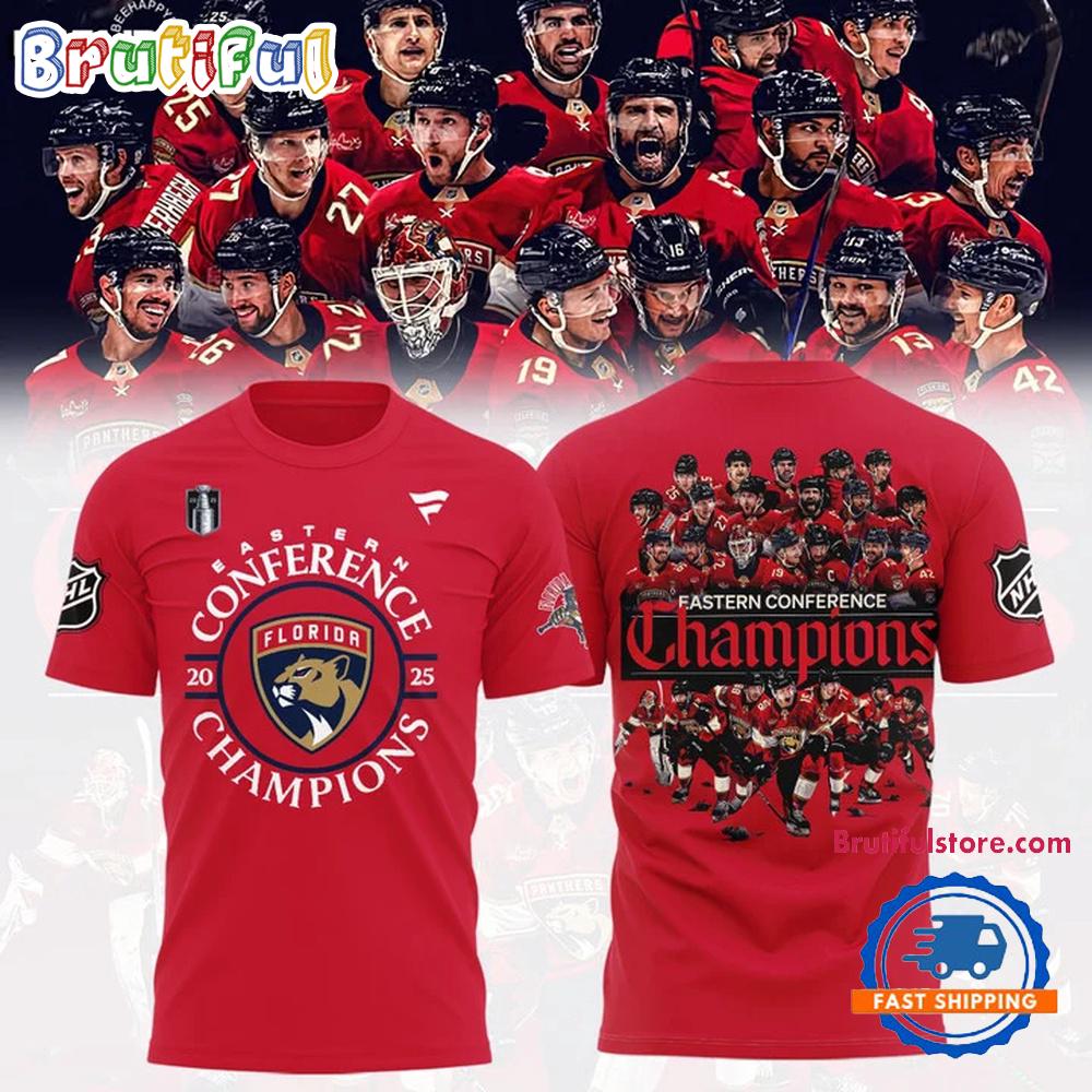 FLORIDA PANTHERS 2025 Eastern Conference Champions Hoodie T-Shirt
