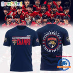 FLORIDA PANTHERS 2025 Eastern Conference Champions Team Logo Limited Edition Hoodie T-Shirt