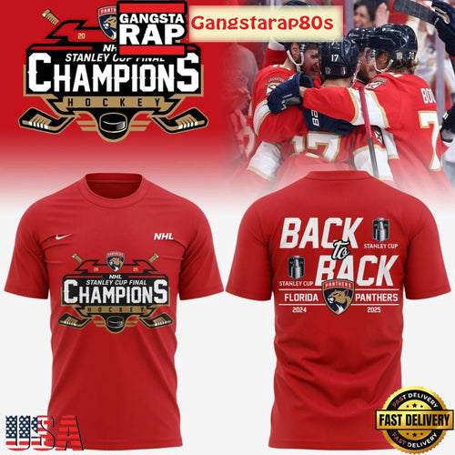 Florida Panthers 2025 Stanley Cup Champions Back To Back Special T-Shirt