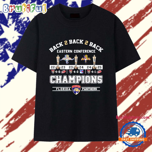 Florida Panthers back to back to back 2025 Eastern Conference Champions T Shirt