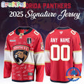 Florida Panthers Champion NHL Stanley Cup 2025 Signature Hockey Jersey