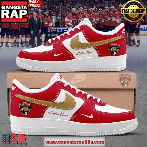 Florida Panthers Custom Name Premium Air Force 1 Running Sneakers Shoes