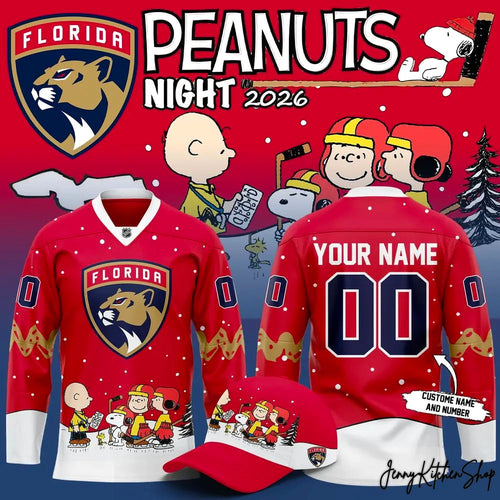 Florida Panthers Peanuts Night 2026 Limited Hockey Jersey
