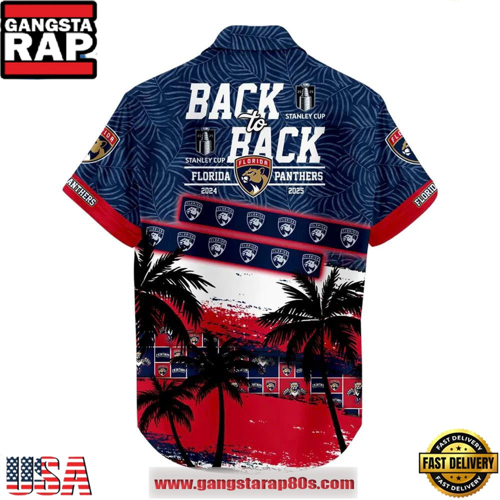 Florida Panthers Stanley Cup Back To Back Hot Summer Hawaiian Shirt