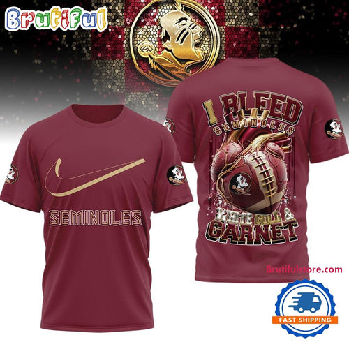 Florida State Seminoles 2025 NCAA I Bleed Unisex 3D Shirt