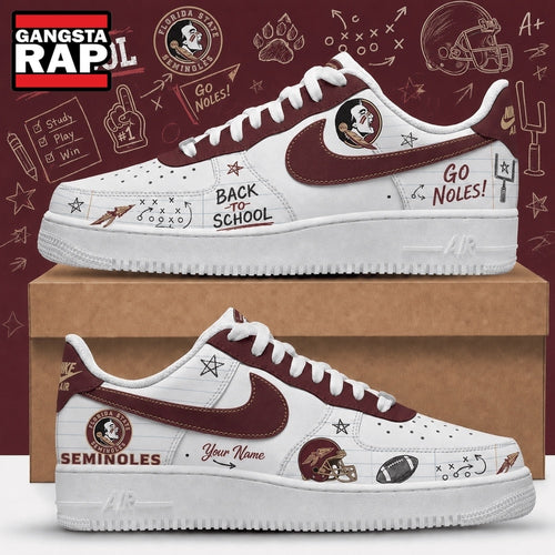 Florida State Seminoles 2026 NCAA Football Back To School Air Force 1 Shoes Sneakers