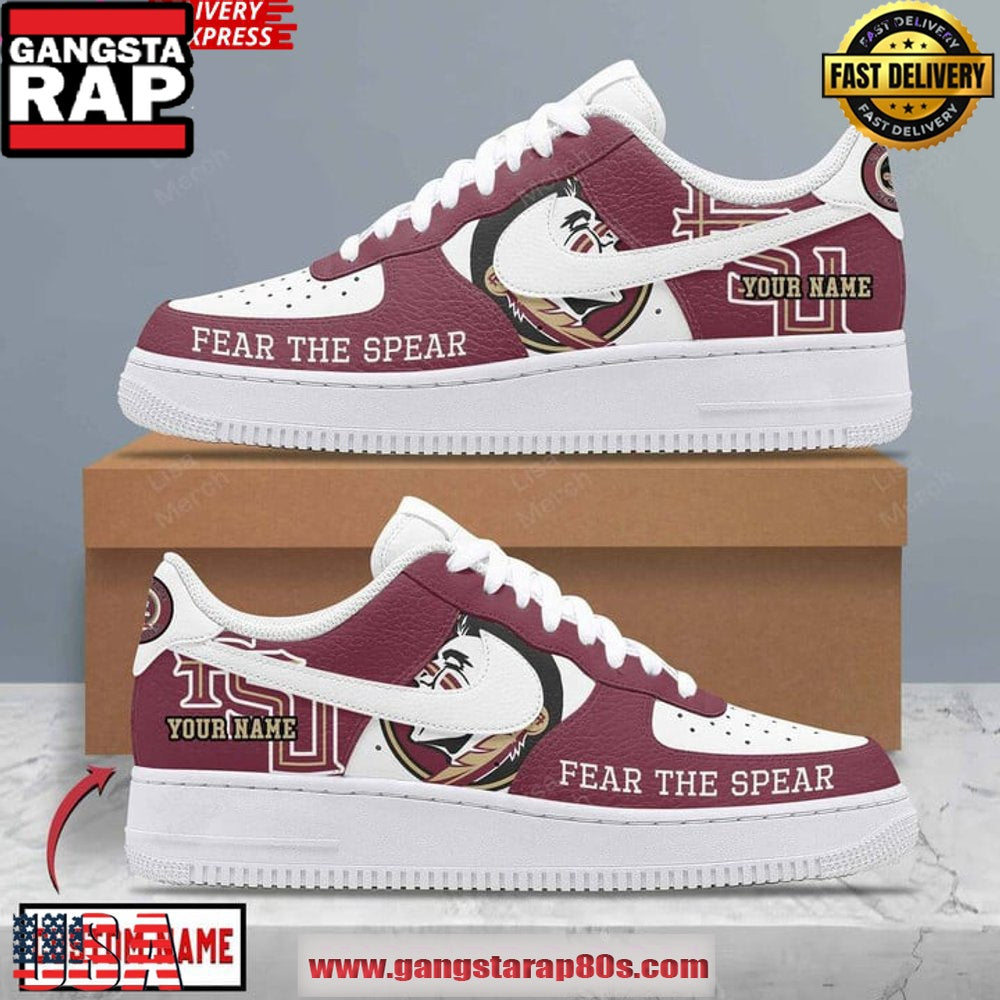 Florida State Seminoles Fear The Spear Air Force 1 Running Sneakers Shoes