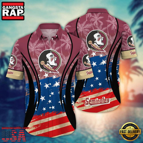 MLB Florida State Seminoles Team Logo Hot Summer Aloha Hawaiian Shirt