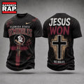 Florida State Seminoles NCAA Jesus Won New Design 3D Shirt