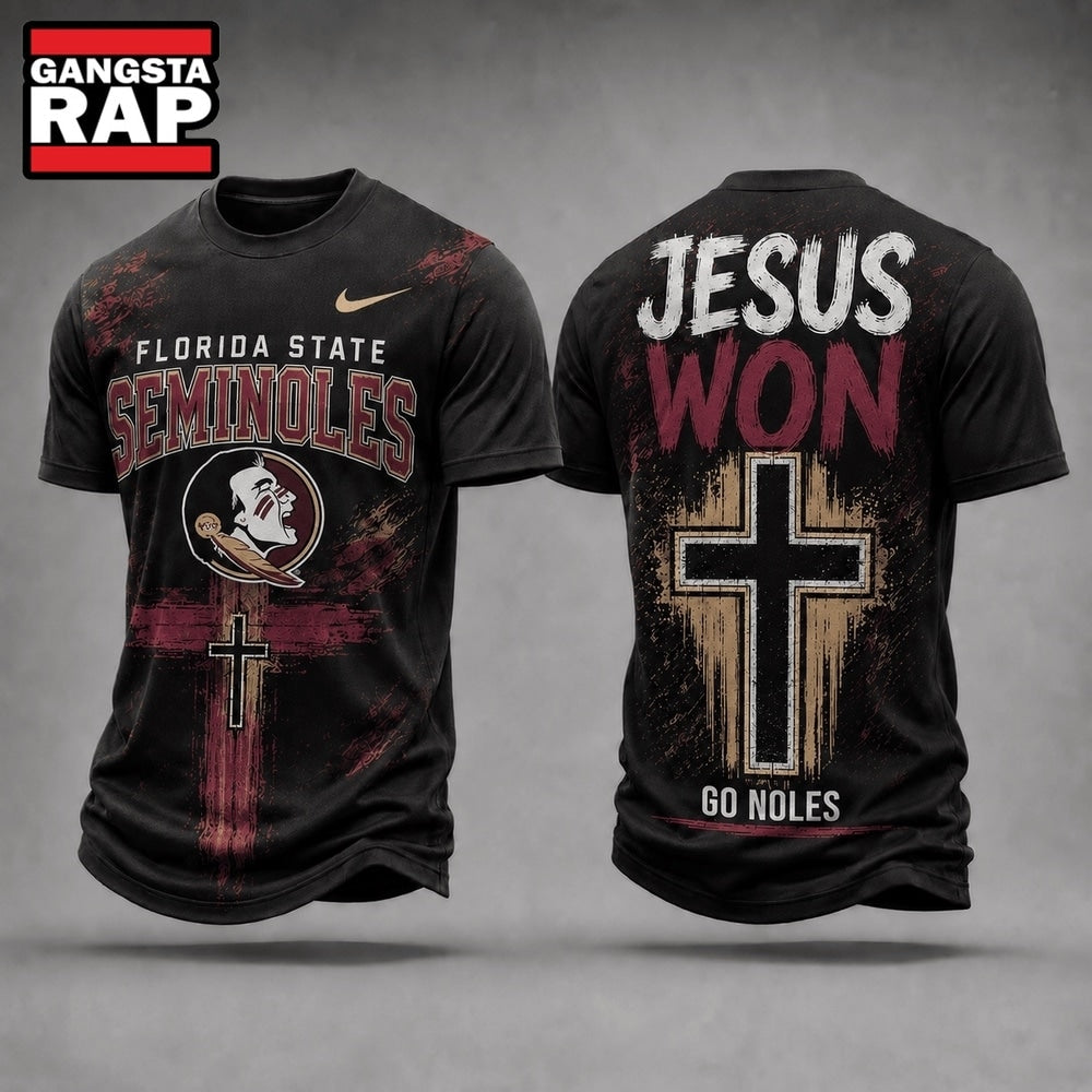 Florida State Seminoles NCAA Jesus Won New Design 3D Shirt