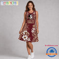 Florida State Seminoles NCAA Sporty Floral Elegance Women’s Sleeveless Dress