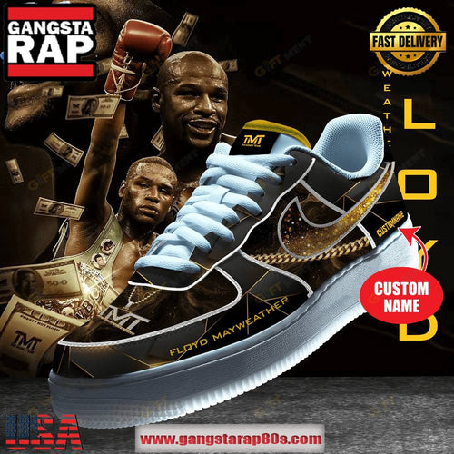 Floyd Mayweather TMT Limited Edition Air Force 1 Running Sneakers Shoes