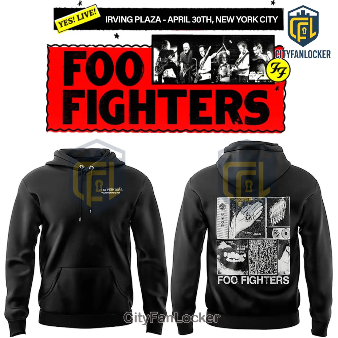 Foo Fighters Irving Plaza April 30th NYC Secret Show Hoodie