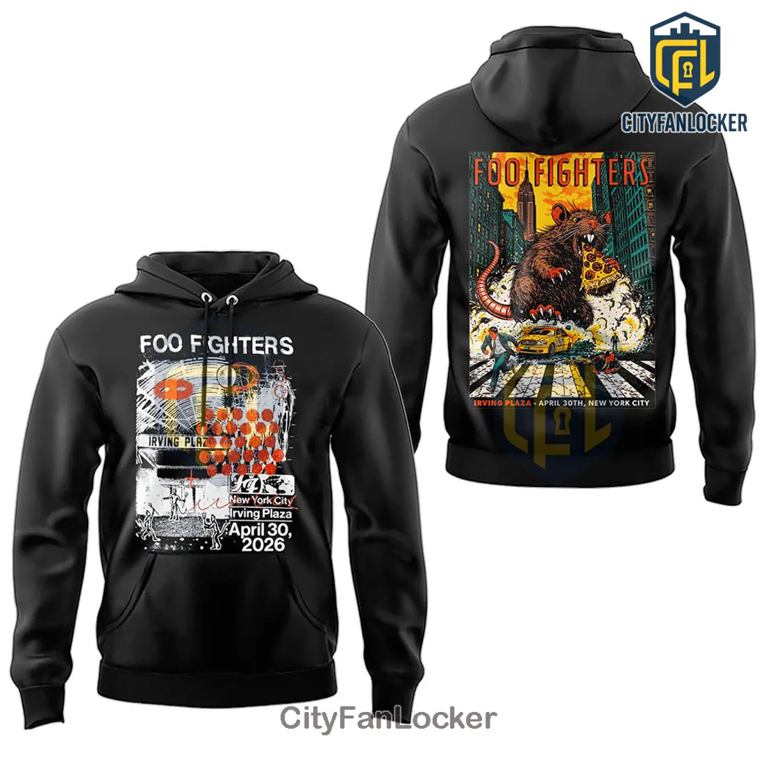 Foo Fighters Irving Plaza NYC 2026 Concert Graphic Hoodie