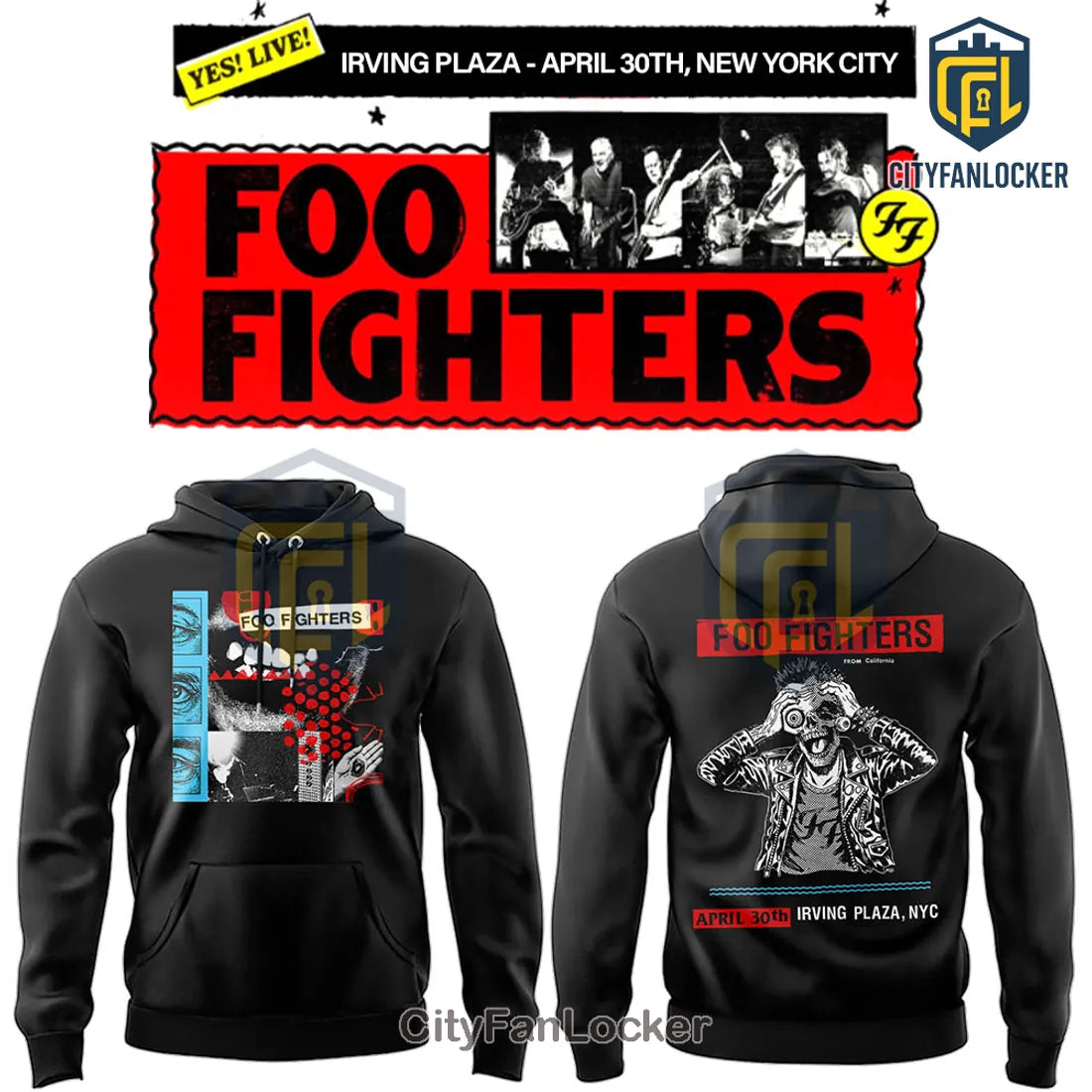Foo Fighters Irving Plaza NYC April 30th Secret Show Hoodie