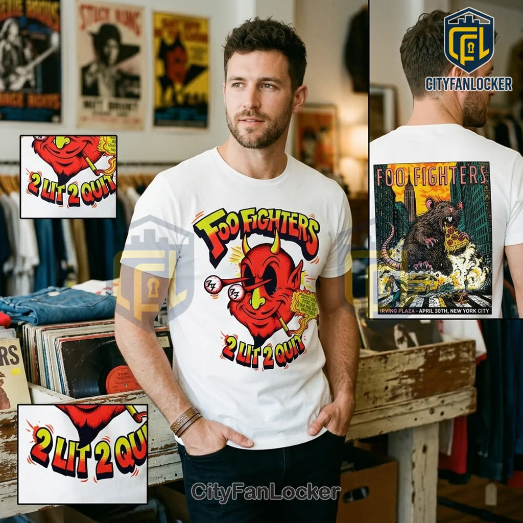 Foo Fighters Irving Plaza Secret Show NYC Devil Rat T-Shirt