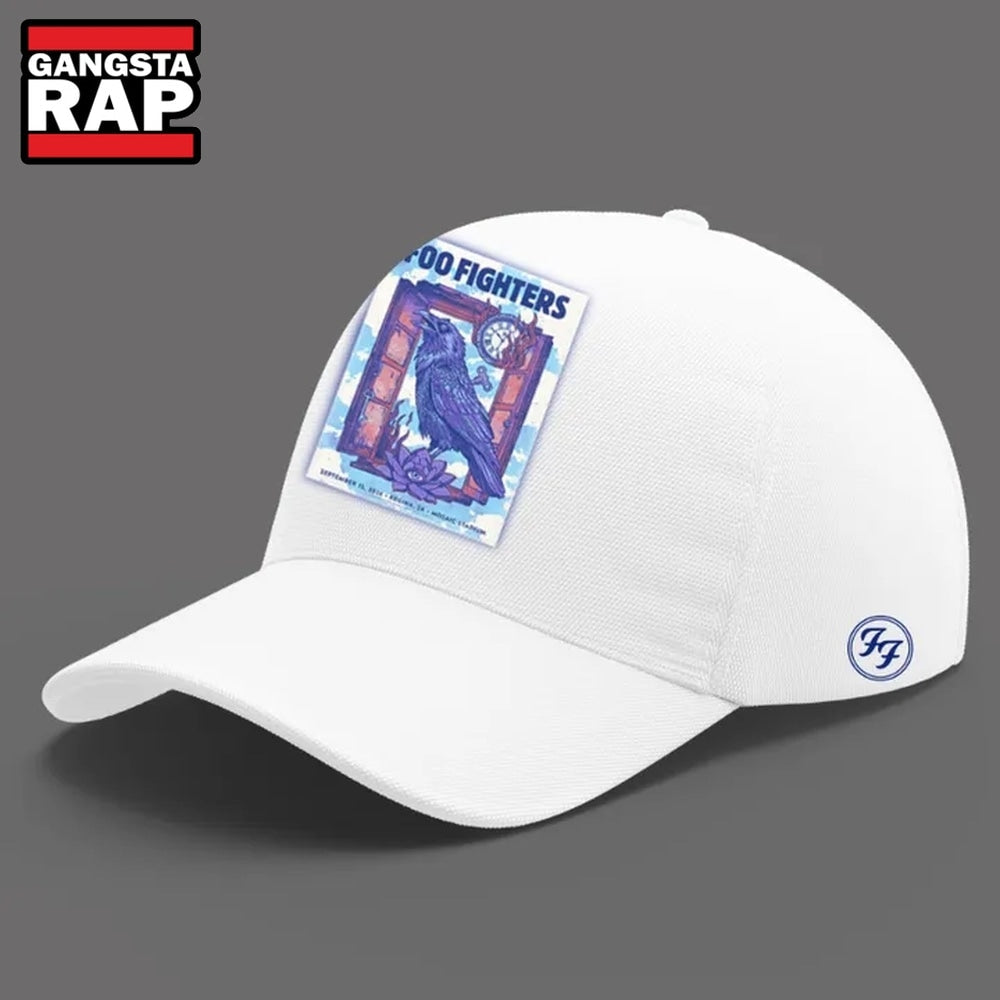 Foo Fighters Mosaic Stadium Regina 2026 Tour White Cap, Trendy Music Baseball Cap