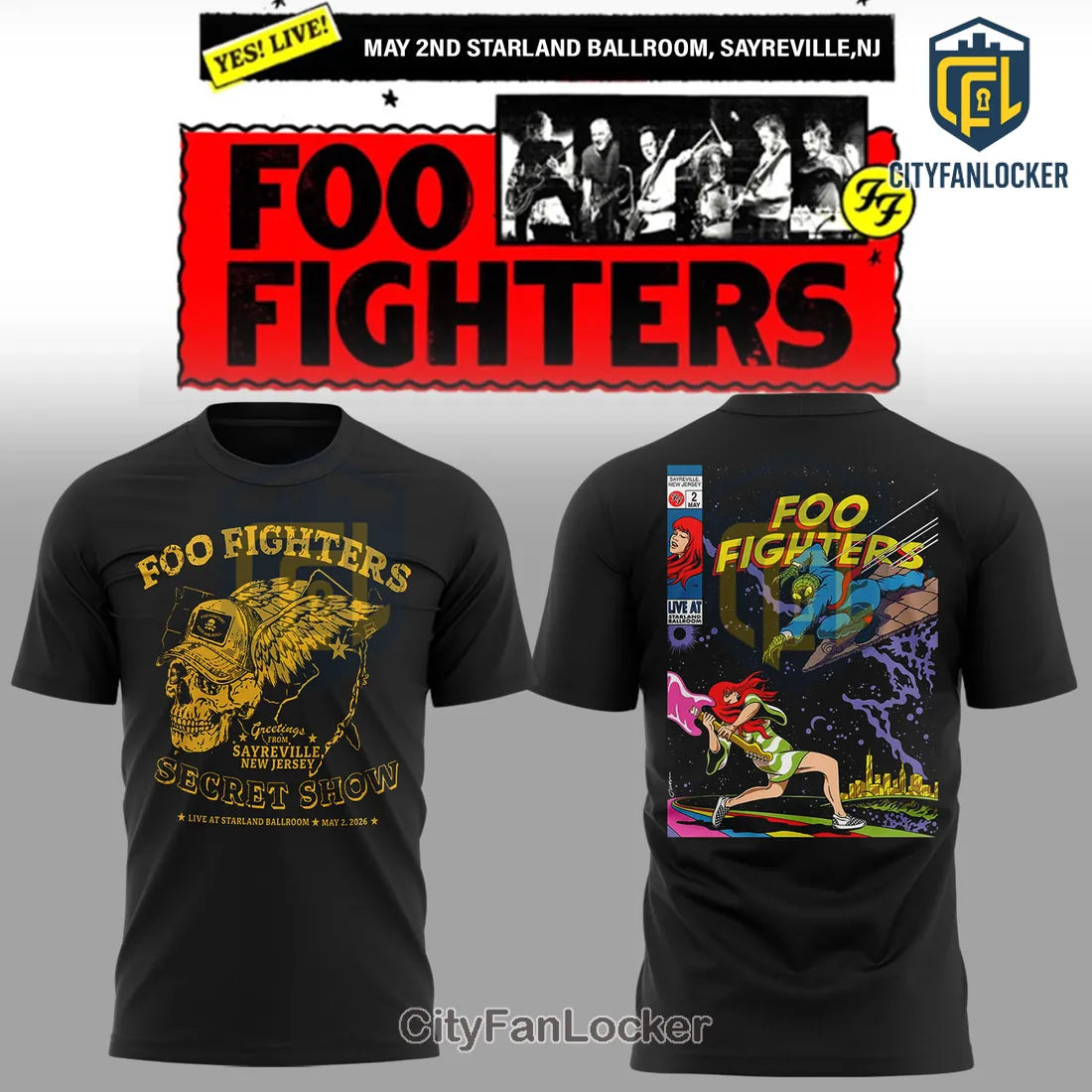 Foo Fighters Secret Show Starland Ballroom Sayreville 2026 Hoodie