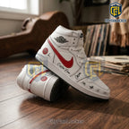 Foo Fighters Signature White Air Jordan High Top Sneakers