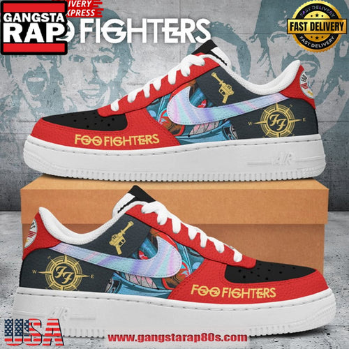 Foo Fighters Special Edition Air Force 1 Sneakers Shoes