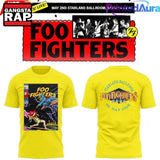 Foo Fighters Take Cover Tour 2026 Special New Yellow T Shirt , Music Trending 3D Shirt