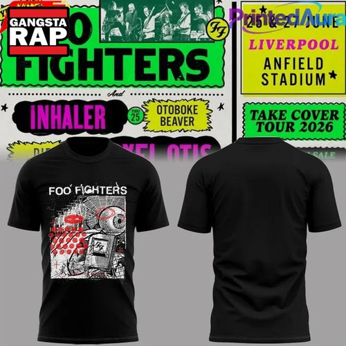 Foo Fighters Take Cover Tour 2026 T Shirt , Music Trending 3D Shirt