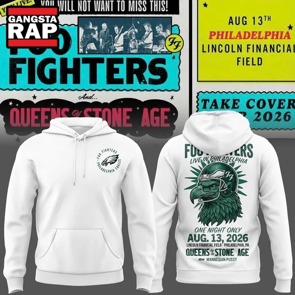 Foo Fighters x Philadelphia Eagles Take Cover Tour 2026 Hoodie T-Shirt