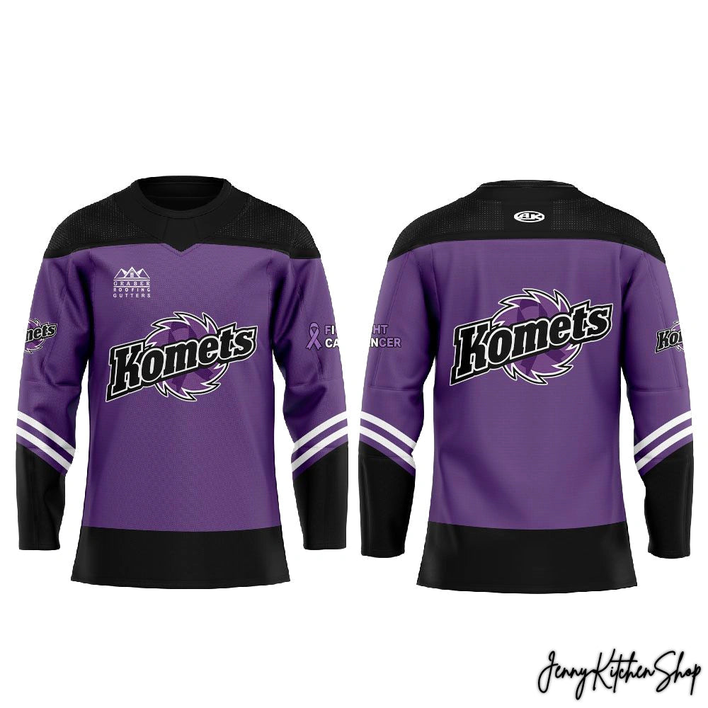 Fort Wayne Komet Cancer Night Replica Hockey Jersey