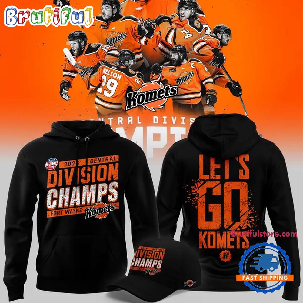 Fort Wayne Komets Division Champions 2026 Black Hoodie T-Shirt
