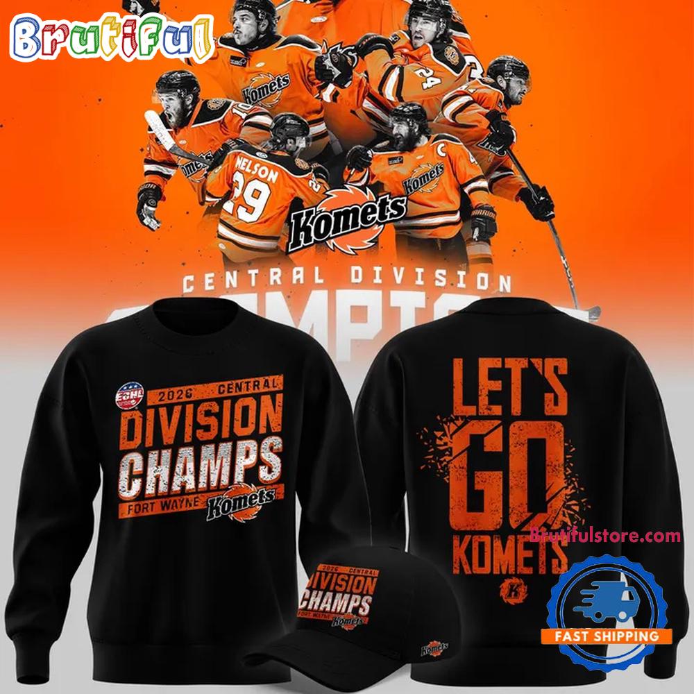 Fort Wayne Komets Division Champions 2026 Black Hoodie T-Shirt