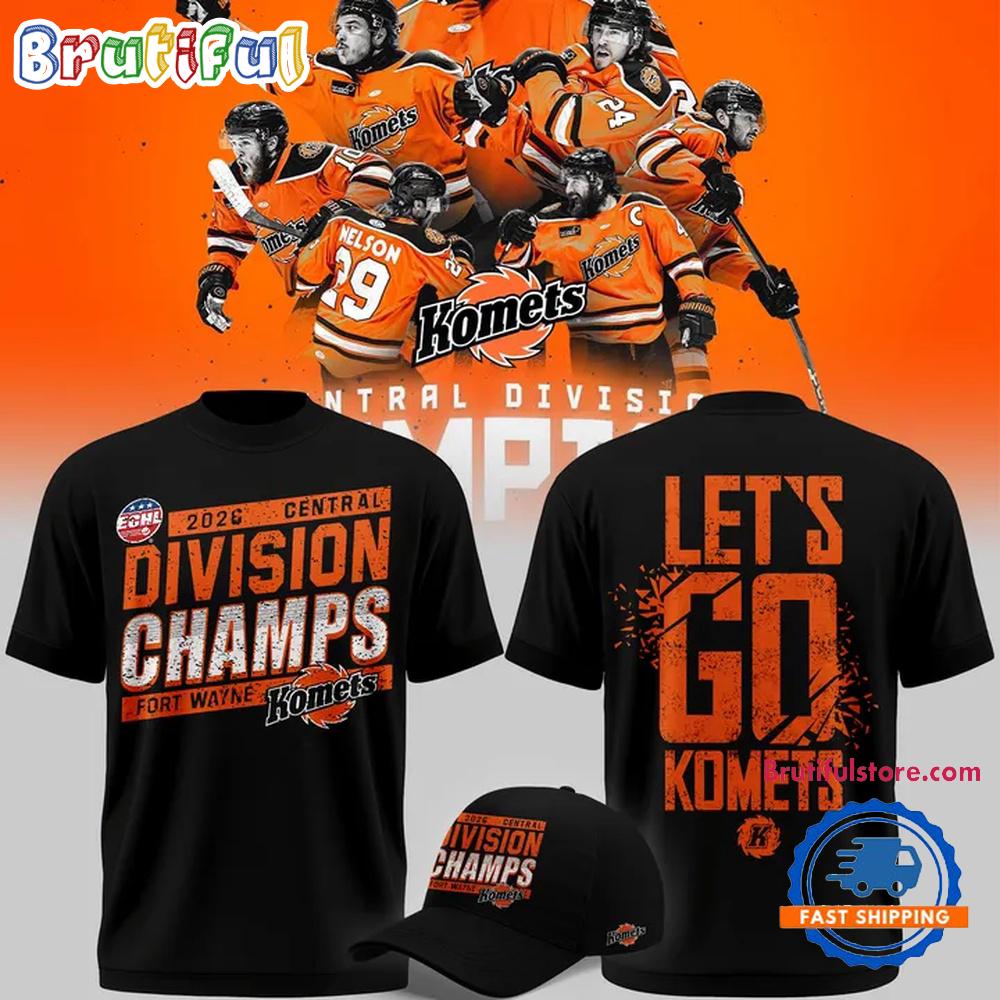 Fort Wayne Komets Division Champions 2026 Black Hoodie T-Shirt
