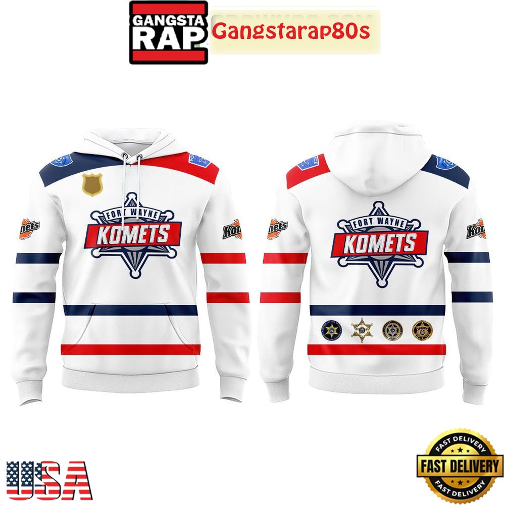 Fort Wayne Komets Law Enforcement Night Special Edition Hoodie