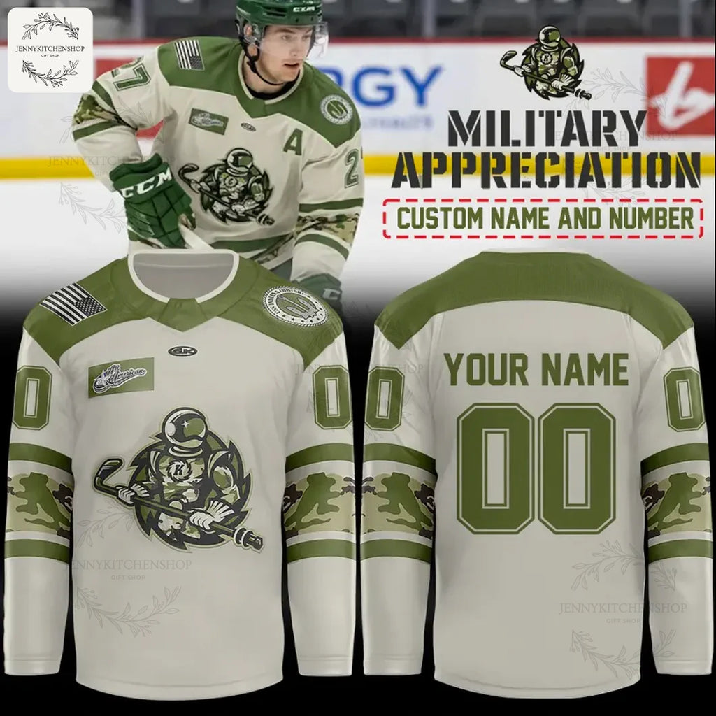 Fort Wayne Komets Military Appreciation 2025 Hockey Jersey