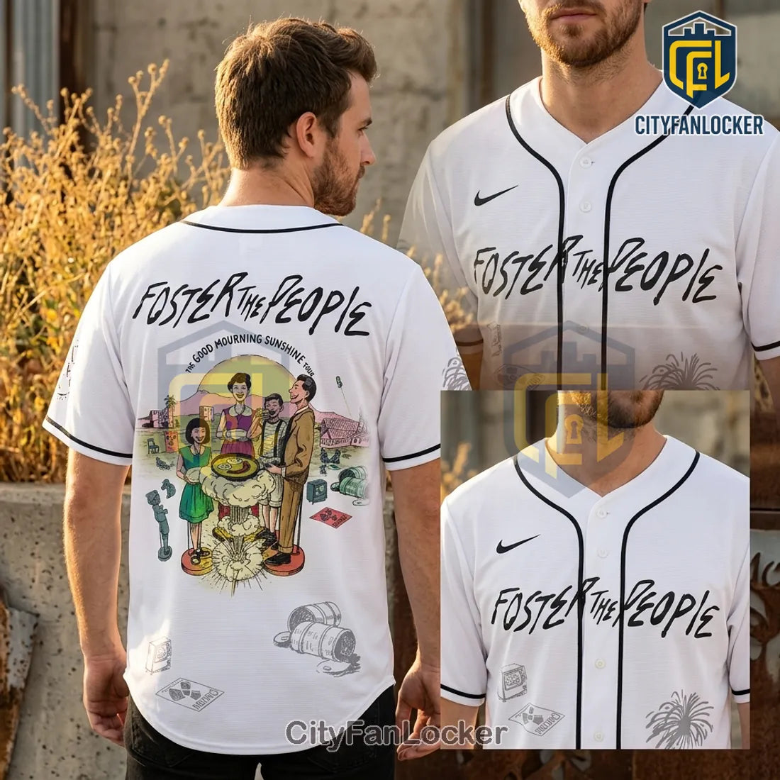 Foster The People Good Mourning Sunshine Tour Limited Edition Baseball Jersey