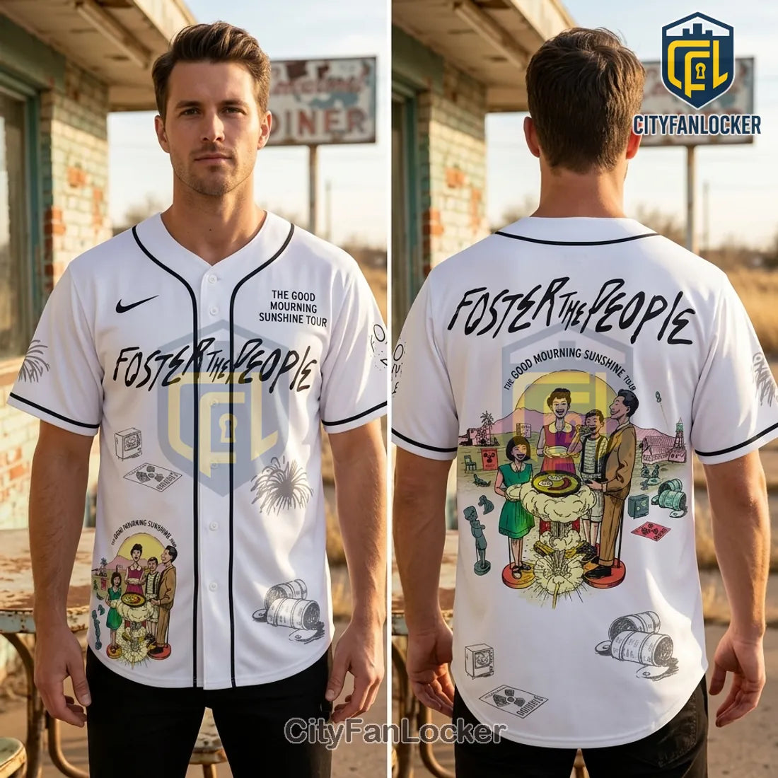 Foster The People Good Mourning Sunshine Tour Limited Edition Baseball Jersey