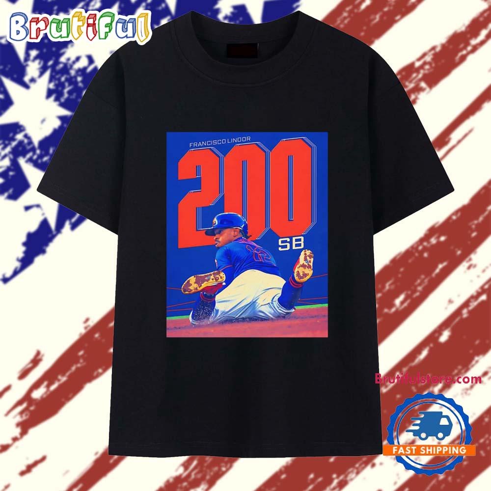 Francisco Lindor 200th Career Stolen Base T Shirt