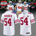Fred Warner San Francisco 49ers 80th Anniversary Signatures Print Football Jersey