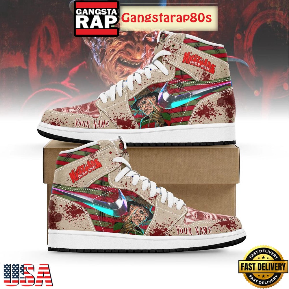 Freddy Krueger Halloween Air Jordan 1 Shoes Running Sneakers