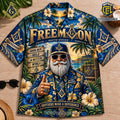 Freemason Floral Pattern Hawaiian Shirt