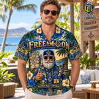 Freemason Floral Pattern Hawaiian Shirt
