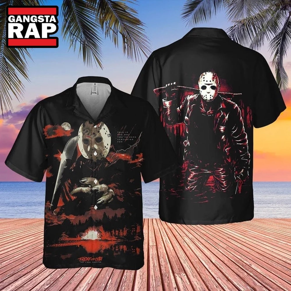 Friday the 13th The Final Chapter Halloween Hawaiian Shirt, Music Hawaiian Shirt