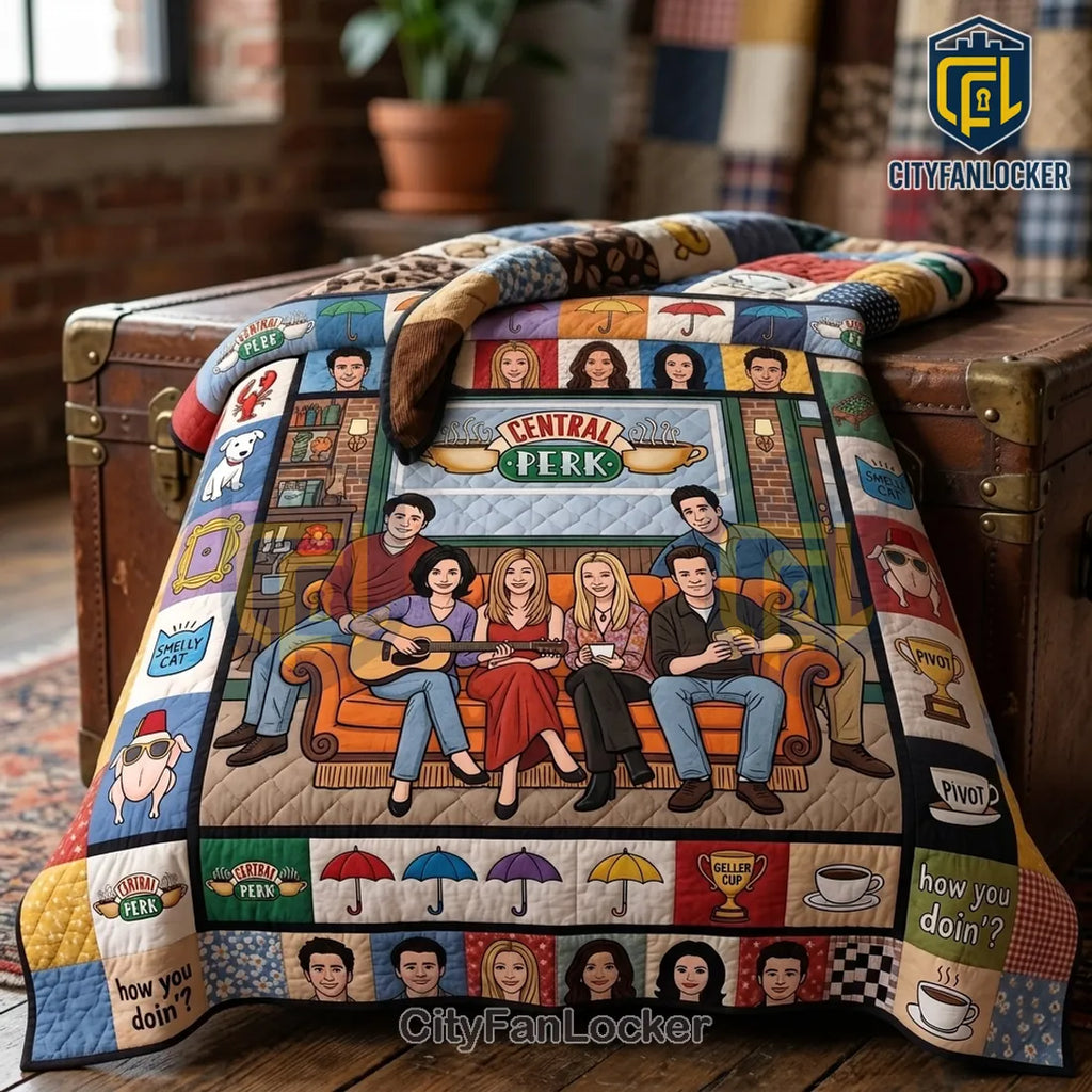 Friends Central Perk Patchwork Bedding Quilt Set