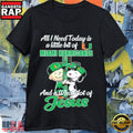 Funny Charlie Brown Snoopy Miami Hurricanes and Jesus Inspirational Graphic T-Shirt